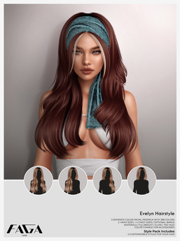 Second Life Marketplace - FAGA - Evelyn Hairstyle / - [DEMO]
